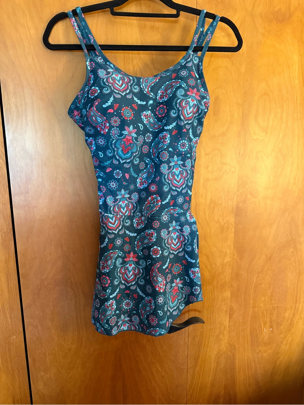 Women’s Teal Paisley Print Swimdress Sz M NWOT